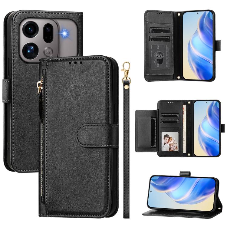 For OPPO Find X9s Pro 5G Multi-Card Slots Zipper Wallet Leather Phone Case(Black)
For OPPO Find X9s Pro 5G Multi-Card Slots Zipper Wallet Leather Phone Case(Black)