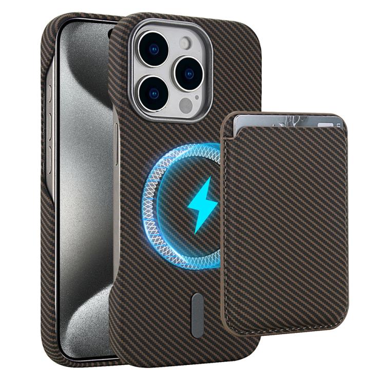 For iPhone 15 Pro Max Carbon Fiber MagSafe Magnetic Card Holder Phone Case(Brown)
For iPhone 15 Pro Max Carbon Fiber MagSafe Magnetic Card Holder Phone Case(Brown)