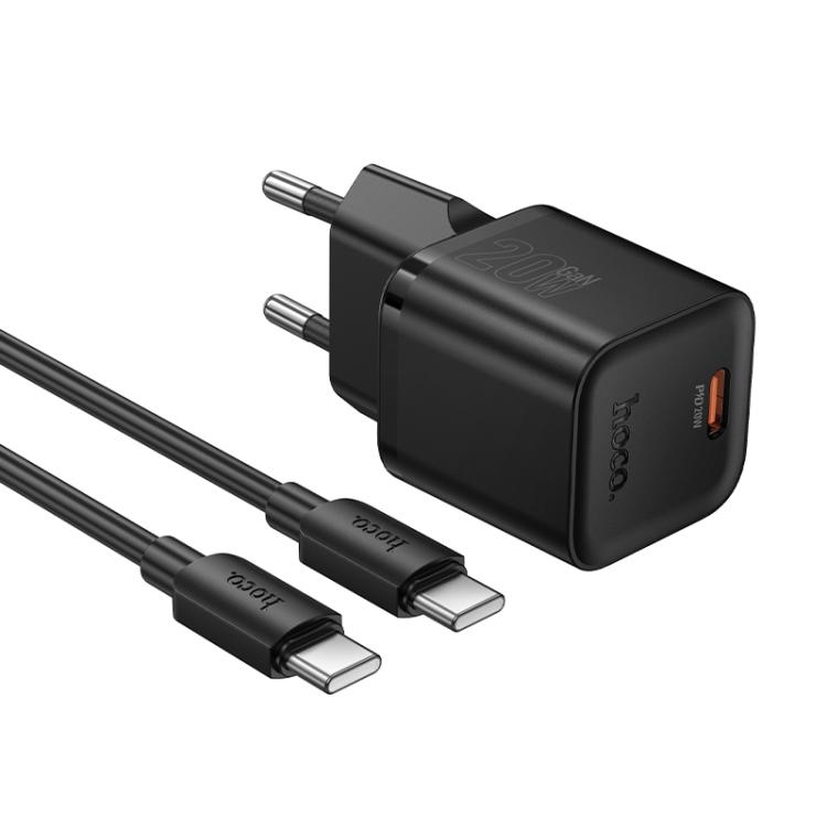 hoco N64 Ingenious GaN PD20W Type-C Single Port Charger with 1m Type-C to Type-C Cable , EU Plug(Black)
hoco N64 Ingenious GaN PD20W Type-C Single Port Charger with 1m Type-C to Type-C Cable , EU Plug(Black)