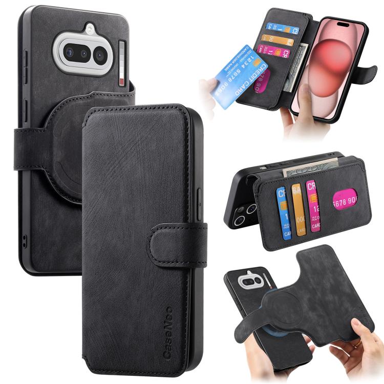 For Nothing Phone 4a CaseNeo MagSafe RFID Anti-theft Retro Leather Phone Case(Black)
For Nothing Phone 4a CaseNeo MagSafe RFID Anti-theft Retro Leather Phone Case(Black)