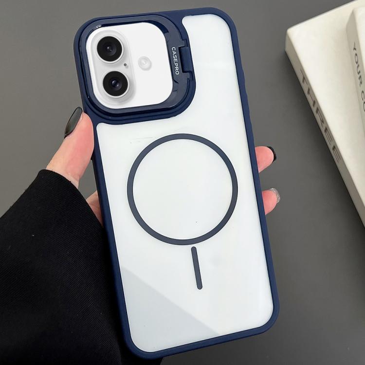 For iPhone 16 Plus PC Lens Holder MagSafe Magnetic Phone Case(Blue)
For iPhone 16 Plus PC Lens Holder MagSafe Magnetic Phone Case(Blue)
