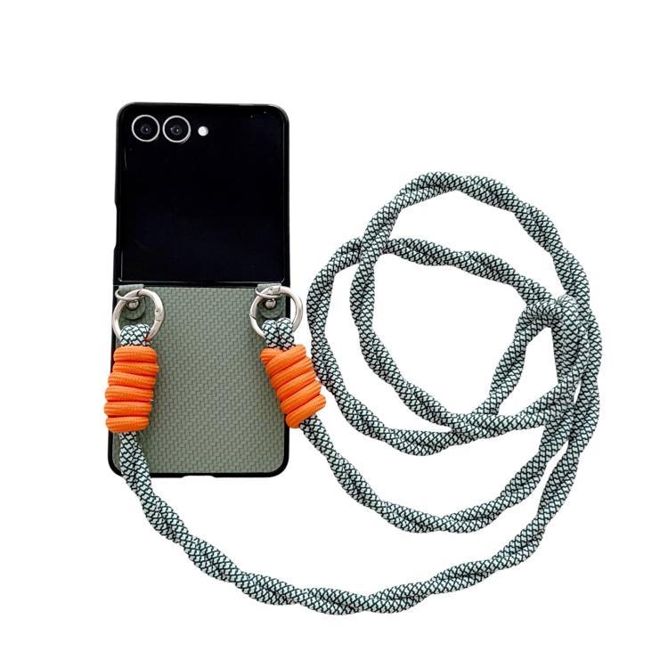 For Galaxy Z Flip8 5G Woven Texture Phone Case With Colorful Lanyard(Green)
For Galaxy Z Flip8 5G Woven Texture Phone Case With Colorful Lanyard(Green)