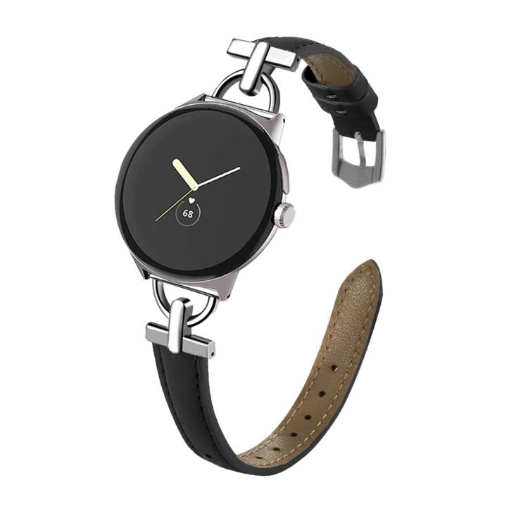 For Google Pixel Watch 3 45mm D-shaped Metal Small Waist Leather Watch Band(Black)
For Google Pixel Watch 3 45mm D-shaped Metal Small Waist Leather Watch Band(Black)