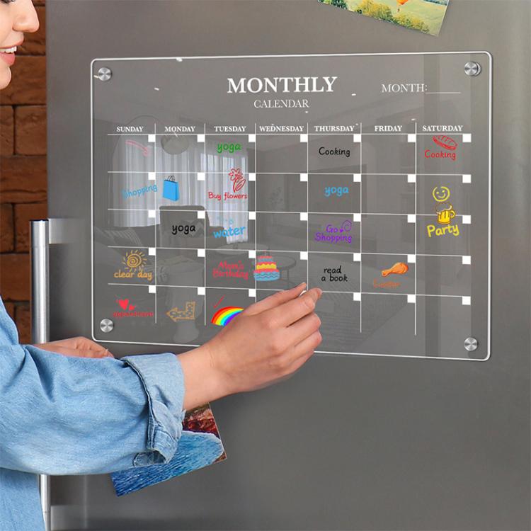 TYU370 Monthly Plan Message Board Acrylic Refrigerator Magnet Note Board, Size:29.7x21cm(透明)
TYU370 Monthly Plan Message Board Acrylic Refrigerator Magnet Note Board, Size:29.7x21cm(透明)