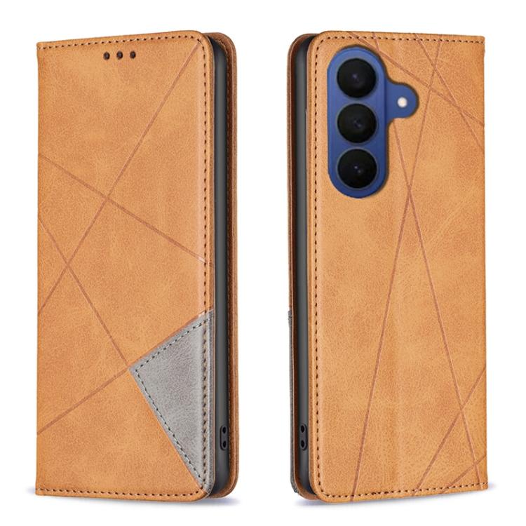 For Samsung Galaxy S26 5G Rhombus Texture Magnetic Leather Phone Case(Yellow)
For Samsung Galaxy S26 5G Rhombus Texture Magnetic Leather Phone Case(Yellow)