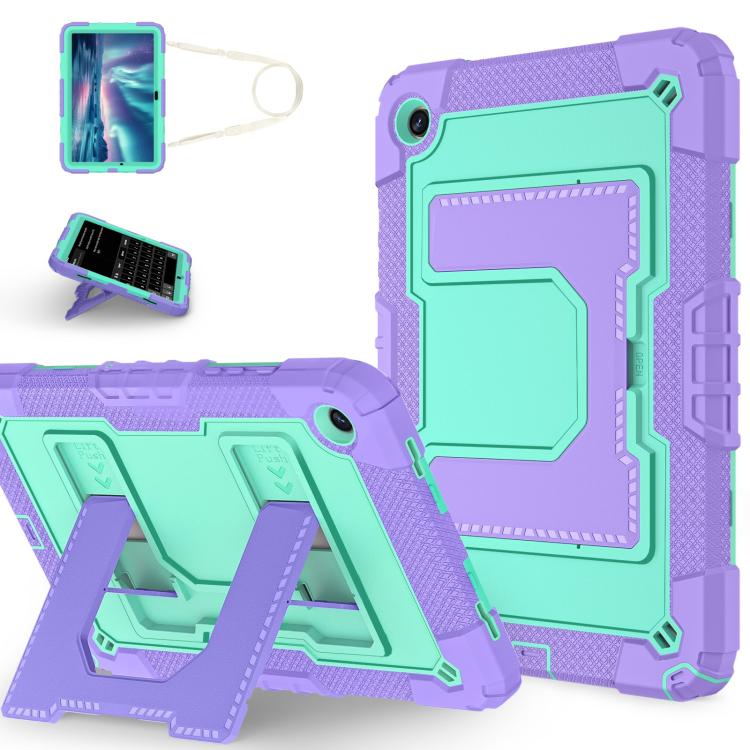 For Samsung Galaxy Tab A9+ Big Holder Silicone Hydric PC Tablet Case with Shoulder Strap(Purple Mint)
For Samsung Galaxy Tab A9+ Big Holder Silicone Hydric PC Tablet Case with Shoulder Strap(Purple Mint)