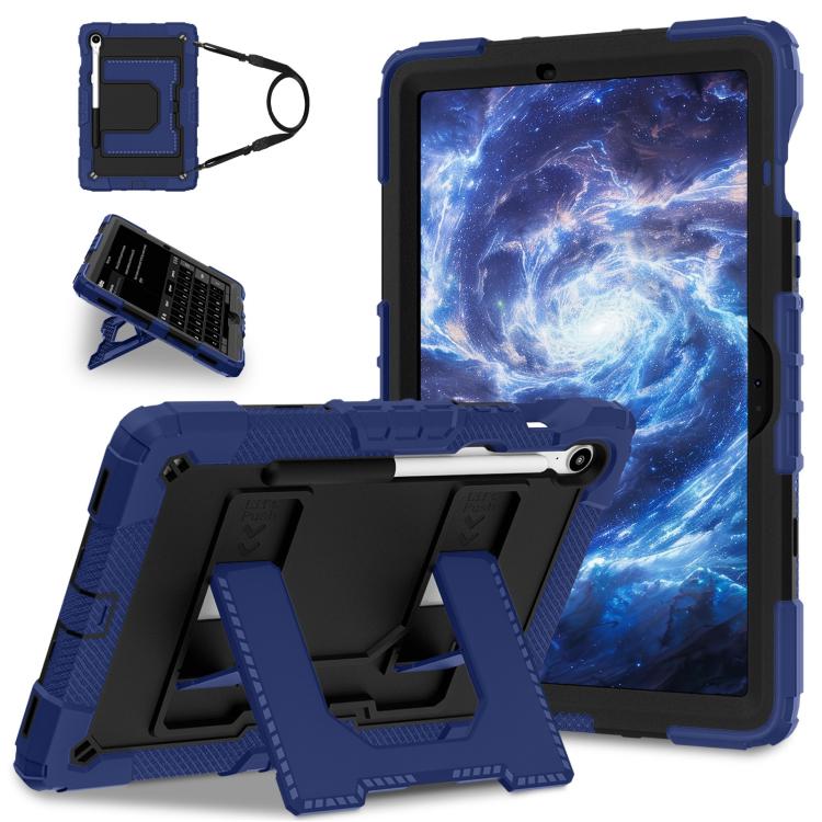 For Samsung Galaxy Tab S10 Lite / S10 FE Big Holder Silicone Hydric PC Tablet Case with Shoulder Strap(Navy Black)
For Samsung Galaxy Tab S10 Lite / S10 FE Big Holder Silicone Hydric PC Tablet Case with Shoulder Strap(Navy Black)