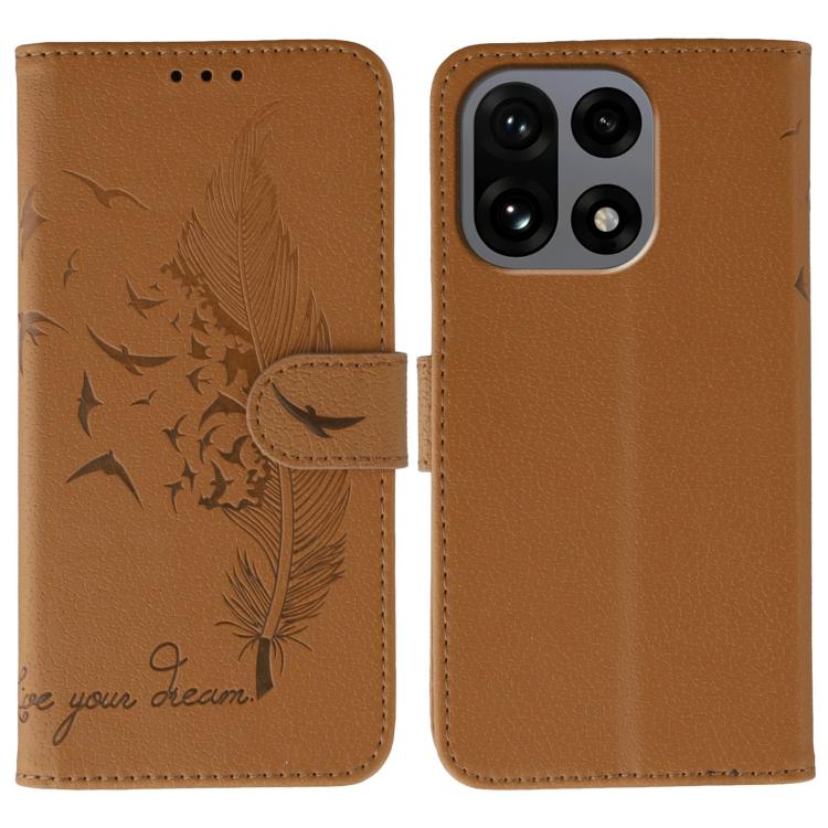 For OnePlus 15 Feather Pattern Litchi Texture Leather Phone Case(Brown)
For OnePlus 15 Feather Pattern Litchi Texture Leather Phone Case(Brown)