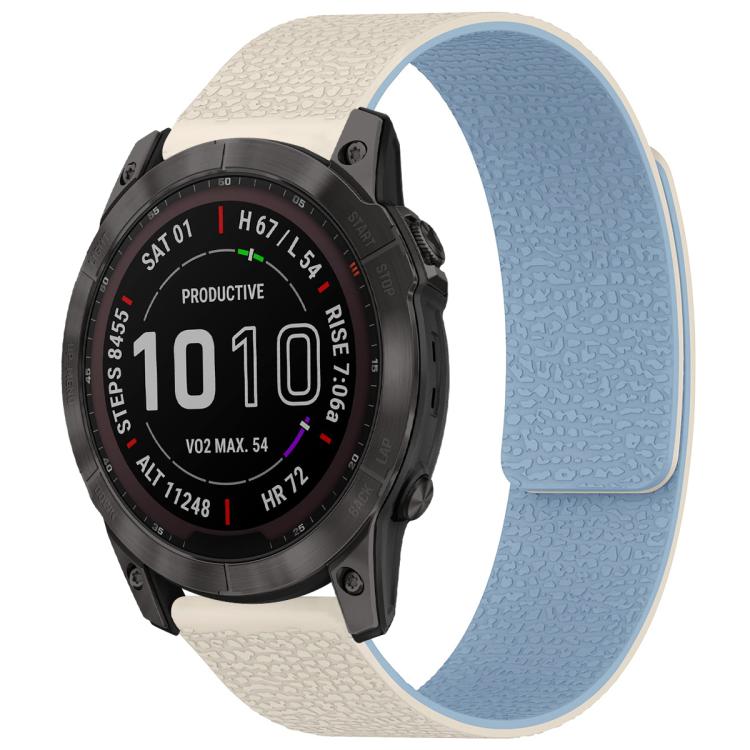 For Garmin Fenix 8/7X/6X/5X 26mm xDfind Litchi Texture Magnetic Silicone Watch Band(White Blue)
For Garmin Fenix 8/7X/6X/5X 26mm xDfind Litchi Texture Magnetic Silicone Watch Band(White Blue)
