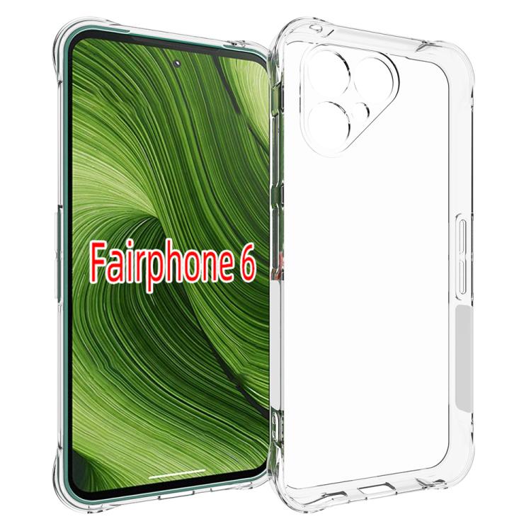 For Fairphone 6 Shockproof Non-slip Thickening TPU Phone Case(Transparent)
For Fairphone 6 Shockproof Non-slip Thickening TPU Phone Case(Transparent)