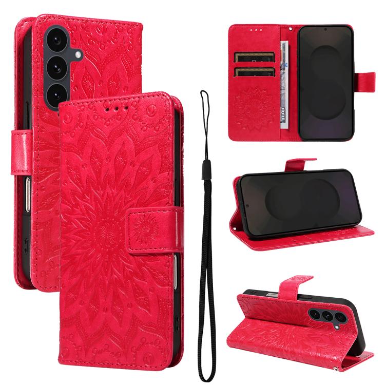 For Samsung Galaxy S25 FE 5G Embossed Sunflower Pattern Flip Leather Phone Case(Red)
For Samsung Galaxy S25 FE 5G Embossed Sunflower Pattern Flip Leather Phone Case(Red)