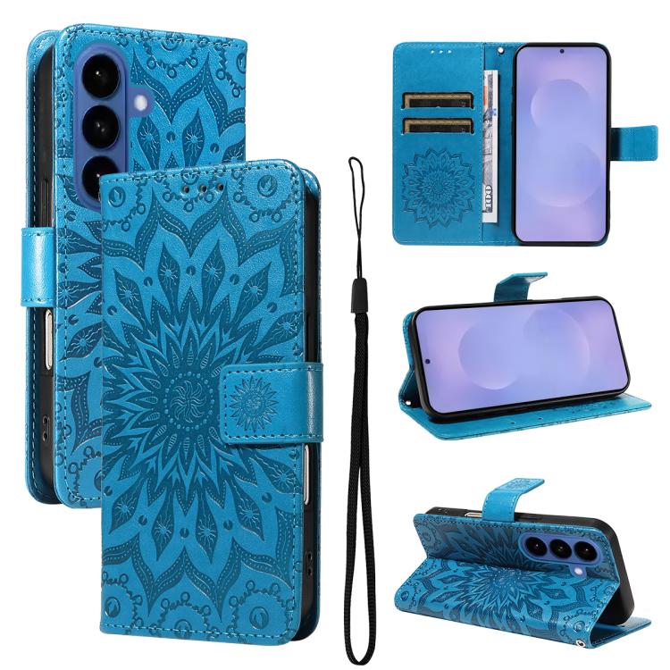 For Samsung Galaxy S26 Pro 5GB Embossed Sunflower Pattern Flip Leather Phone Case(Blue) 
For Samsung Galaxy S26 Pro 5GB Embossed Sunflower Pattern Flip Leather Phone Case(Blue)
