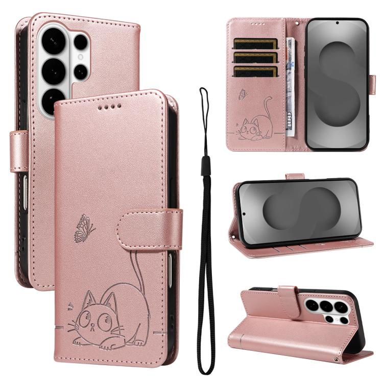 For Galaxy S26 Ultra 5G Adorable Cat Embossed Pattern Flip Leather Phone Case(Rose Gold)
For Galaxy S26 Ultra 5G Adorable Cat Embossed Pattern Flip Leather Phone Case(Rose Gold)