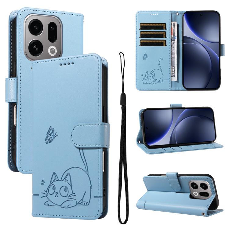 For OPPO Find X9 Adorable Cat Embossed Pattern Flip Leather Phone Case(Sky Blue)
For OPPO Find X9 Adorable Cat Embossed Pattern Flip Leather Phone Case(Sky Blue)