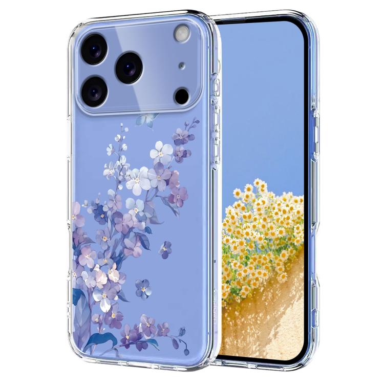 For iPhone 17 Pro Max Flower Pattern Painted TPU Phone Case(Violet)
For iPhone 17 Pro Max Flower Pattern Painted TPU Phone Case(Violet)