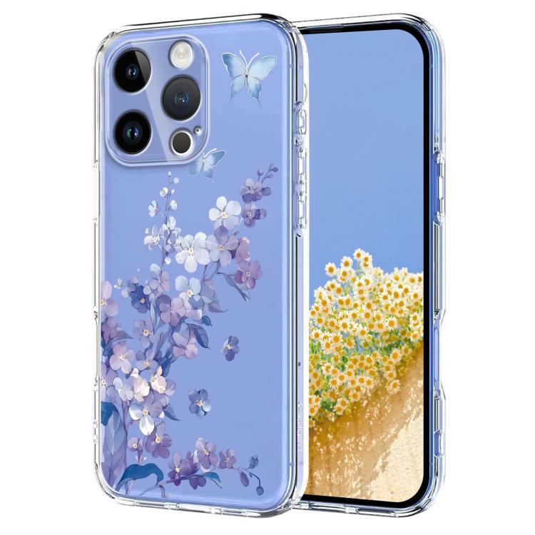 For iPhone 16 Pro Flower Pattern Painted TPU Phone Case(Violet)
For iPhone 16 Pro Flower Pattern Painted TPU Phone Case(Violet)