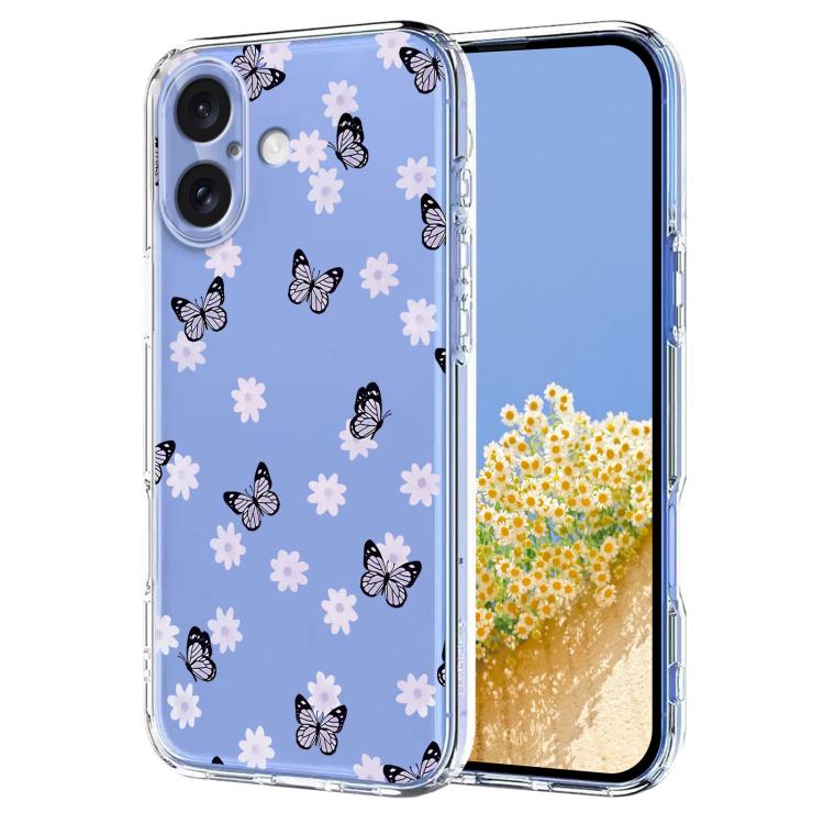 For iPhone 16 Plus Flower Pattern Painted TPU Phone Case(Little Butterfly)
For iPhone 16 Plus Flower Pattern Painted TPU Phone Case(Little Butterfly)