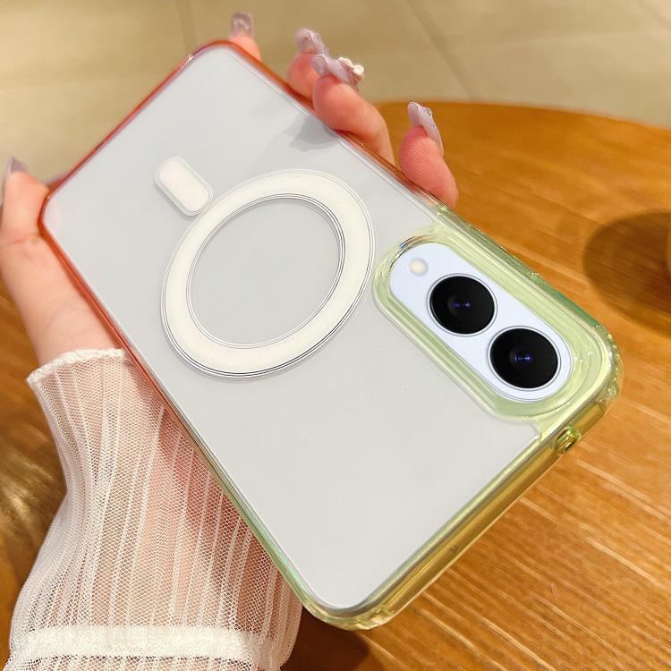 For Samsung Galaxy S25 Edge 5G Contrast Color Gradient Transparent MagSafe Phone Case(Fluorescent Green + Light Pink)
For Samsung Galaxy S25 Edge 5G Contrast Color Gradient Transparent MagSafe Phone Case(Fluorescent Green + Light Pink)