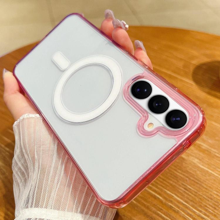 For Samsung Galaxy S26 5G Contrast Color Gradient Transparent MagSafe Phone Case(Purple Pink + Light Purple)
For Samsung Galaxy S26 5G Contrast Color Gradient Transparent MagSafe Phone Case(Purple Pink + Light Purple)