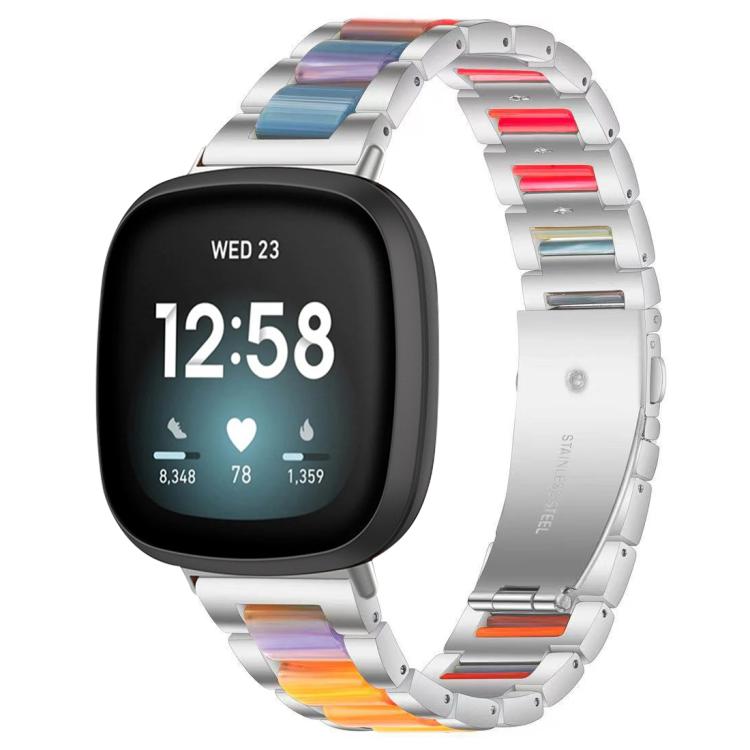 For Fitbit Versa 4 / 3 / Sense 2 / Sense xDfind Three Beads Metal Resin Watch Band(Silver Rainbow)
For Fitbit Versa 4 / 3 / Sense 2 / Sense xDfind Three Beads Metal Resin Watch Band(Silver Rainbow)