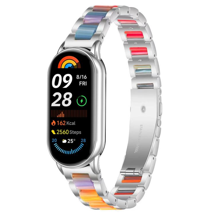 For Xiaomi Smart Band 10 / 9 / 8 xDfind Three Beads Metal Resin Watch Band(Silver Rainbow)
For Xiaomi Smart Band 10 / 9 / 8 xDfind Three Beads Metal Resin Watch Band(Silver Rainbow)