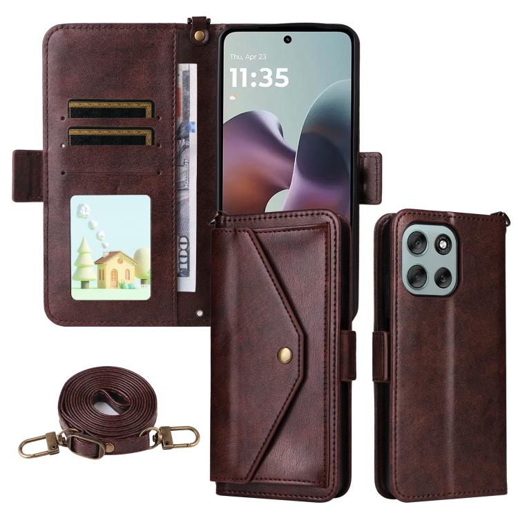 For Motorola Moto G56 / G66j / G66y 5G Multi-card Slots Crossbody Cowhide Leather Phone Case(Brown)
For Motorola Moto G56 / G66j / G66y 5G Multi-card Slots Crossbody Cowhide Leather Phone Case(Brown)