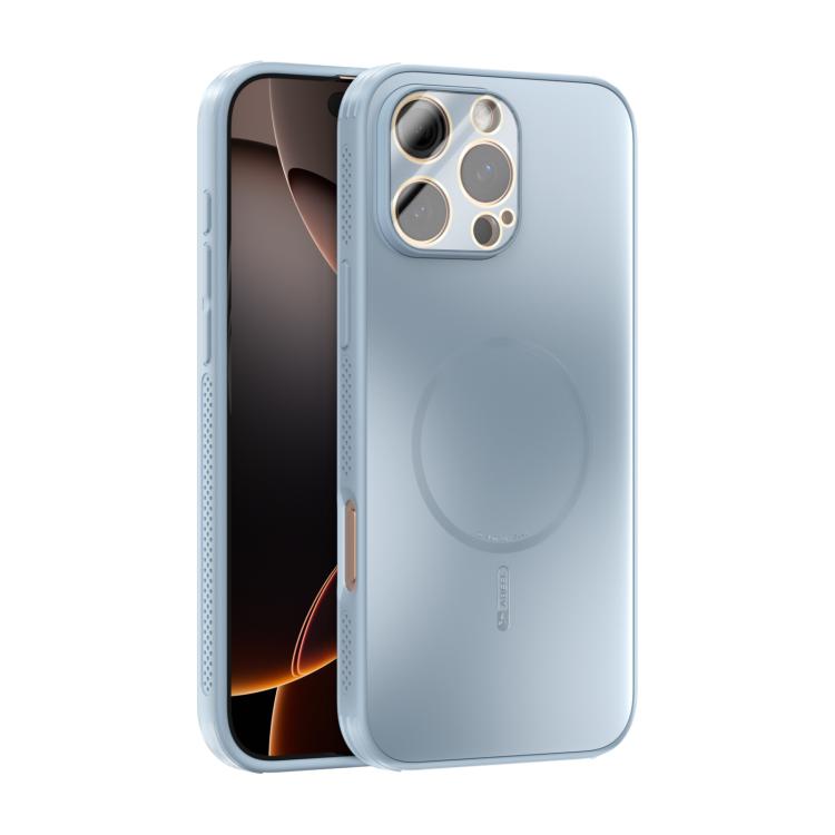 For iPhone 16 Pro Max ABEEL Heat Dissipation Frosted MagSafe Phone Case with Lens Film(Light Blue)
For iPhone 16 Pro Max ABEEL Heat Dissipation Frosted MagSafe Phone Case with Lens Film(Light Blue)