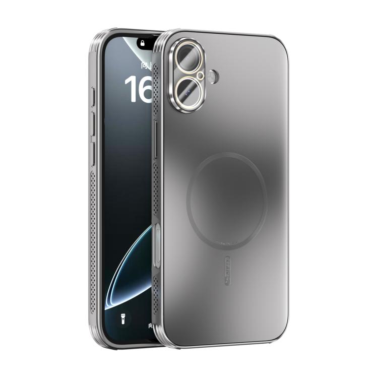 For iPhone 16 Plus ABEEL Heat Dissipation Frosted MagSafe Phone Case with Lens Film(Silver)
For iPhone 16 Plus ABEEL Heat Dissipation Frosted MagSafe Phone Case with Lens Film(Silver)