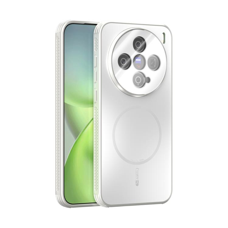 For vivo X200 Pro mini ABEEL Heat Dissipation Frosted MagSafe Phone Case with Lens Film(White)
For vivo X200 Pro mini ABEEL Heat Dissipation Frosted MagSafe Phone Case with Lens Film(White)
