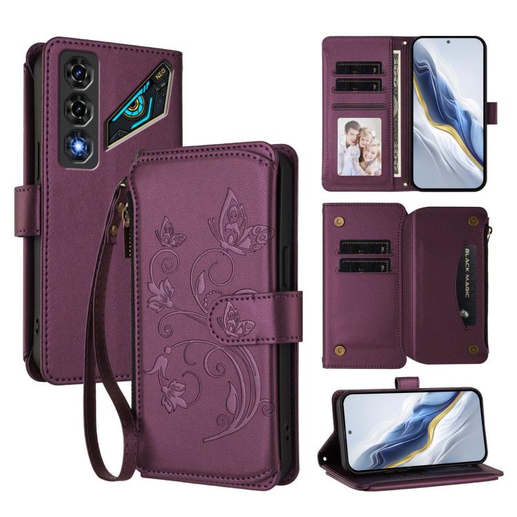 For ZTE nubia Neo 5 5G Butterfly Love Flower Multi-card Zipper Wallet Leather Phone Case(Dark Purple)
For ZTE nubia Neo 5 5G Butterfly Love Flower Multi-card Zipper Wallet Leather Phone Case(Dark Purple)