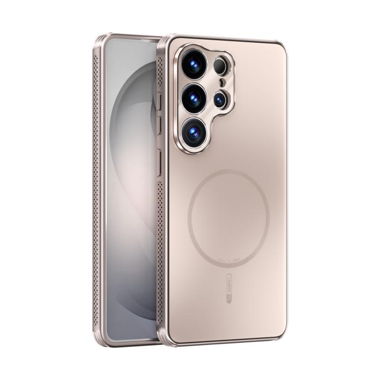 For Samsung Galaxy S26 Ultra 5G ABEEL Heat Dissipation Frosted MagSafe Phone Case with Lens Film(Rose Gold)
For Samsung Galaxy S26 Ultra 5G ABEEL Heat Dissipation Frosted MagSafe Phone Case with Lens Film(Rose Gold)
