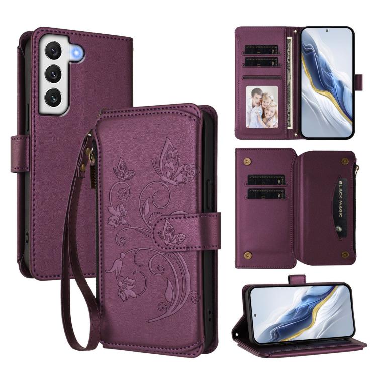 For Galaxy S21 5G Butterfly Love Flower Multi-card Zipper Wallet Leather Phone Case(Dark Purple)
For Galaxy S21 5G Butterfly Love Flower Multi-card Zipper Wallet Leather Phone Case(Dark Purple)