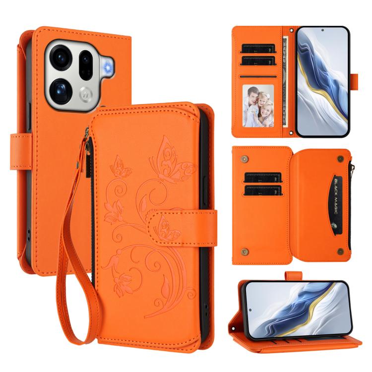 For OPPO Find X9 Pro Butterfly Love Flower Multi-card Zipper Wallet Leather Phone Case(Orange)
For OPPO Find X9 Pro Butterfly Love Flower Multi-card Zipper Wallet Leather Phone Case(Orange)