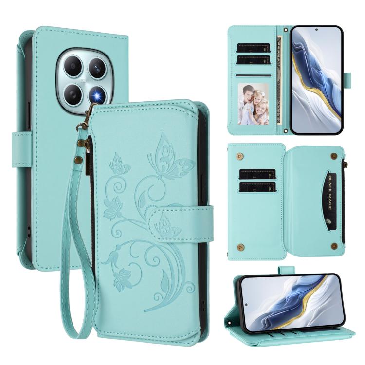 For Redmi Note 15 4G / 5G Global 164mm Butterfly Love Flower Multi-card Zipper Wallet Leather Phone Case(Mint Green)
For Redmi Note 15 4G / 5G Global 164mm Butterfly Love Flower Multi-card Zipper Wallet Leather Phone Case(Mint Green)