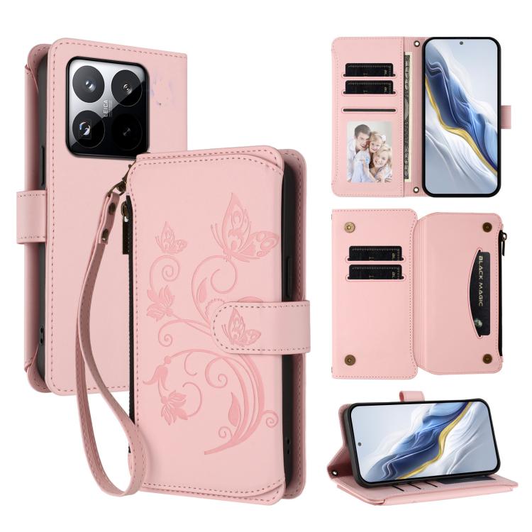 For Xiaomi 15T 5G Butterfly Love Flower Multi-card Zipper Wallet Leather Phone Case(Pink)
For Xiaomi 15T 5G Butterfly Love Flower Multi-card Zipper Wallet Leather Phone Case(Pink)