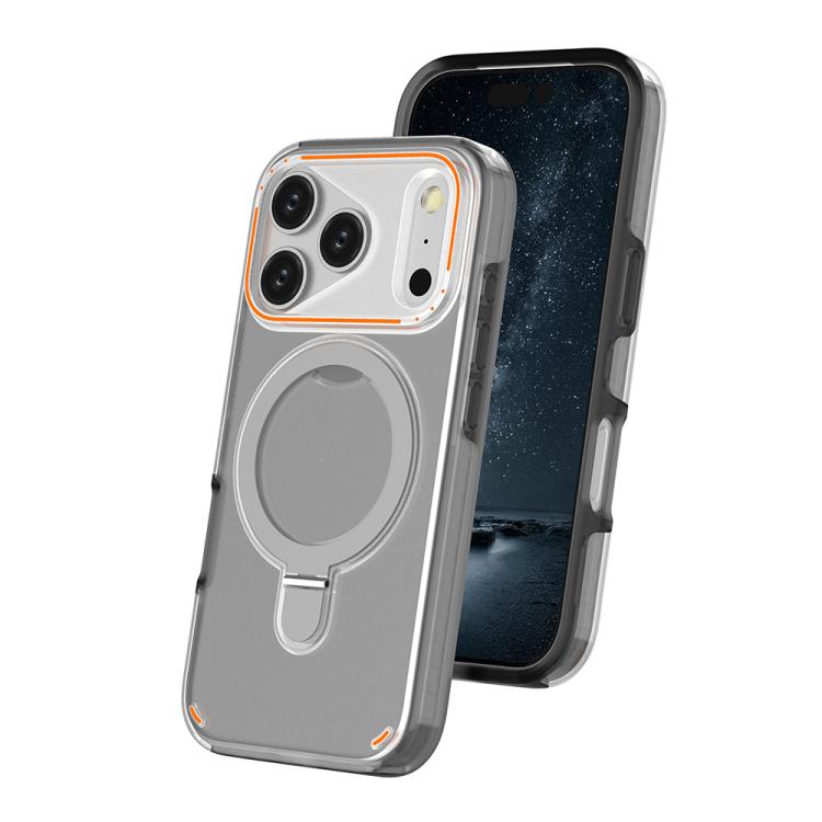 For iPhone 17 Pro Colorful 2 in 1 MagSafe Ring Holder Phone Case(Transparent Black)
For iPhone 17 Pro Colorful 2 in 1 MagSafe Ring Holder Phone Case(Transparent Black)