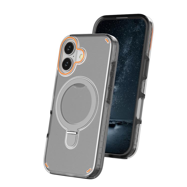 For iPhone 17 Colorful 2 in 1 MagSafe Ring Holder Phone Case(Transparent Black)
For iPhone 17 Colorful 2 in 1 MagSafe Ring Holder Phone Case(Transparent Black)