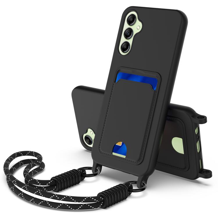For Samsung Galaxy S24 FE 5G Integrated Card Bag Solid Color Liquid Silicone Phone Case Gen2 with Short Lanyard(Black)
For Samsung Galaxy S24 FE 5G Integrated Card Bag Solid Color Liquid Silicone Phone Case Gen2 with Short Lanyard(Black)