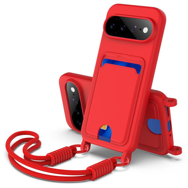 For Google Pixel 11 Pro XL Integrated Card Bag Solid Color Liquid Silicone Phone Case Gen2 with Short Lanyard(Red)
For Google Pixel 11 Pro XL Integrated Card Bag Solid Color Liquid Silicone Phone Case Gen2 with Short Lanyard(Red)