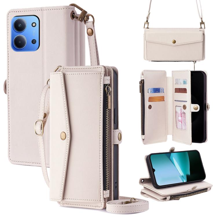 For Redmi 15C 5G / 4G Global 171mm / Poco C85 4G Zipper Wallet Side Buckle Crossbody Lanyard Leather Phone Case(White)
For Redmi 15C 5G / 4G Global 171mm / Poco C85 4G Zipper Wallet Side Buckle Crossbody Lanyard Leather Phone Case(White)