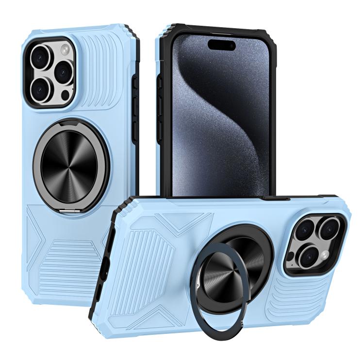 For iPhone 15 Pro Alloy Rotating Holder MagSafe Shockproof Phone Case(Sky Blue)
For iPhone 15 Pro Alloy Rotating Holder MagSafe Shockproof Phone Case(Sky Blue)