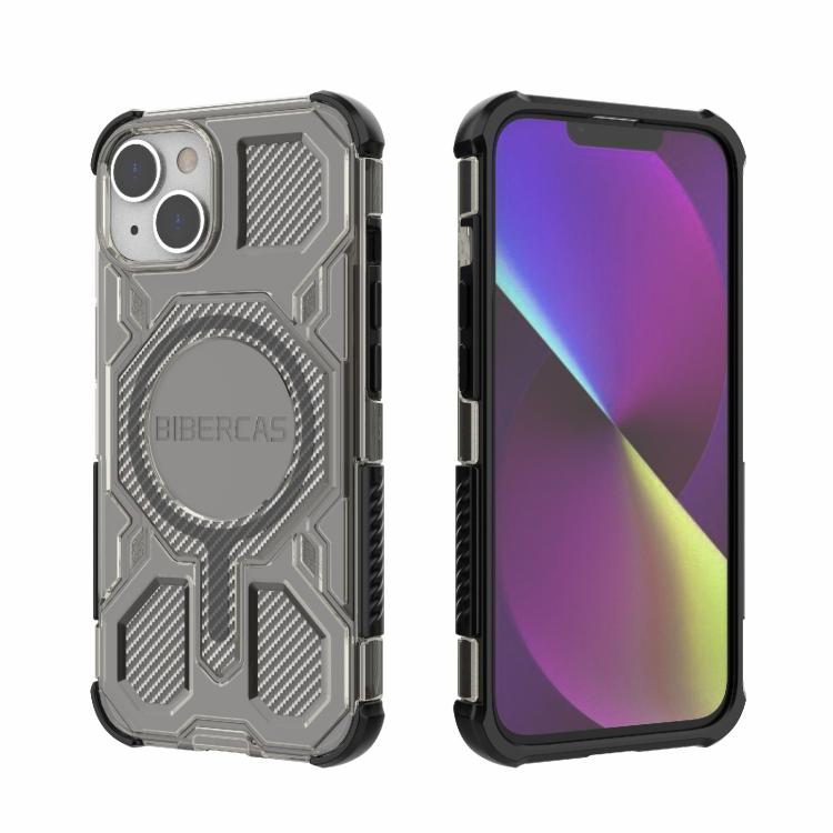 For iPhone 13 / 14 BIBERCAS Transparent Color Series MagSafe Air Bag Shockproof Phone Case(Black)
For iPhone 13 / 14 BIBERCAS Transparent Color Series MagSafe Air Bag Shockproof Phone Case(Black)