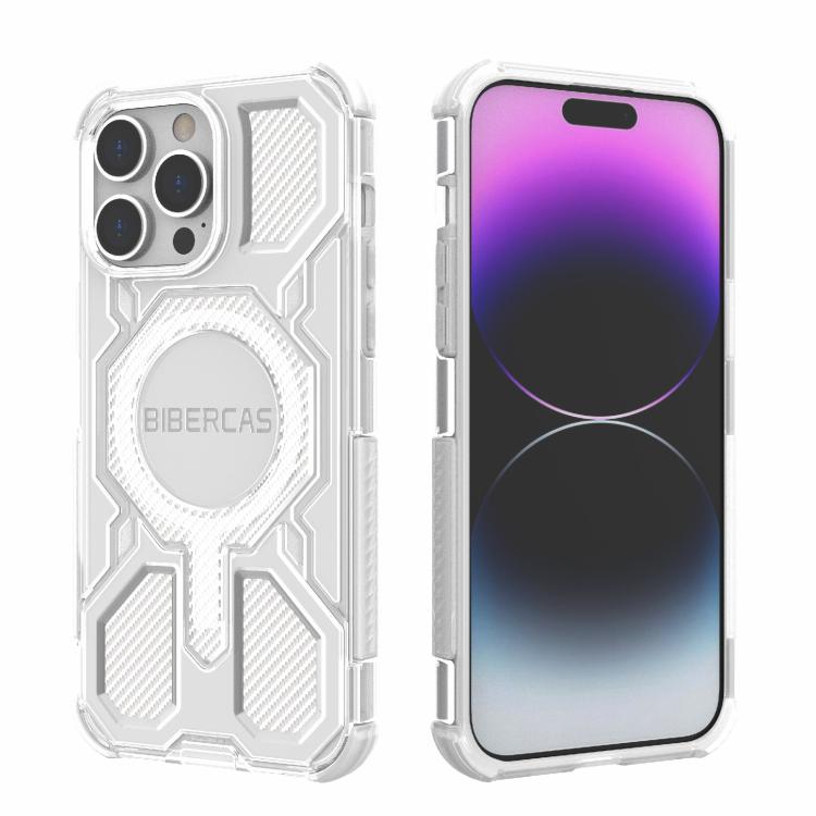 For iPhone 14 Pro Max BIBERCAS Transparent Color Series MagSafe Air Bag Shockproof Phone Case(White)
For iPhone 14 Pro Max BIBERCAS Transparent Color Series MagSafe Air Bag Shockproof Phone Case(White)
