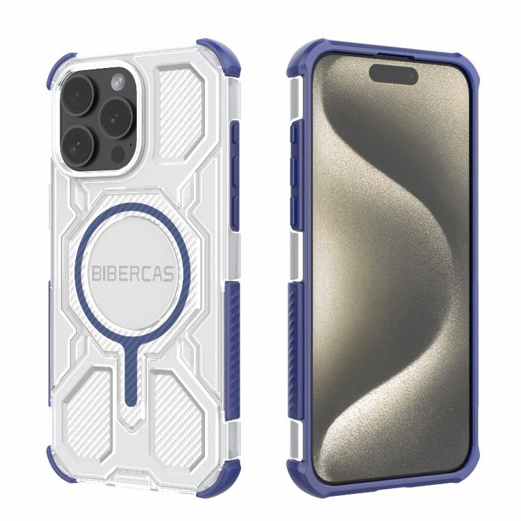 For iPhone 15 Pro Max BIBERCAS Transparent Color Series MagSafe Air Bag Shockproof Phone Case(Blue)
For iPhone 15 Pro Max BIBERCAS Transparent Color Series MagSafe Air Bag Shockproof Phone Case(Blue)