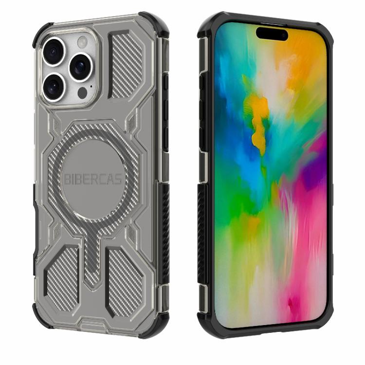 For iPhone 16 Pro Max BIBERCAS Transparent Color Series MagSafe Air Bag Shockproof Phone Case(Black)
For iPhone 16 Pro Max BIBERCAS Transparent Color Series MagSafe Air Bag Shockproof Phone Case(Black)