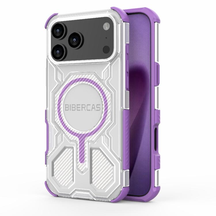 For iPhone 17 Pro Max BIBERCAS Transparent Color Series MagSafe Air Bag Shockproof Phone Case(Purple)
For iPhone 17 Pro Max BIBERCAS Transparent Color Series MagSafe Air Bag Shockproof Phone Case(Purple)