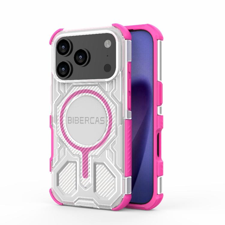 For iPhone 17 Pro BIBERCAS Transparent Color Series MagSafe Air Bag Shockproof Phone Case(Pink)
For iPhone 17 Pro BIBERCAS Transparent Color Series MagSafe Air Bag Shockproof Phone Case(Pink)