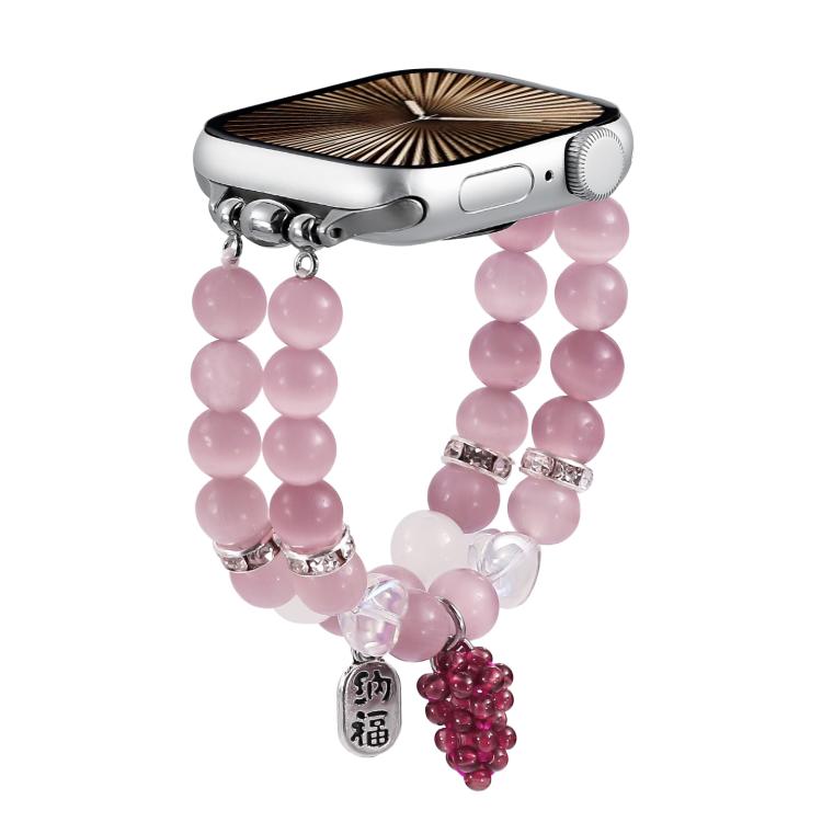 For Apple Watch 46mm / 49mm / 45mm / 44mm Cat Eyes Stone Beads Bracelet Watch Band(Grape Purple)
For Apple Watch 46mm / 49mm / 45mm / 44mm Cat Eyes Stone Beads Bracelet Watch Band(Grape Purple)