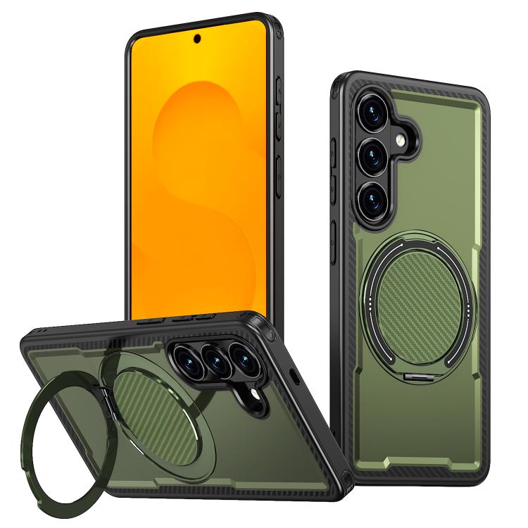 For Samsung Galaxy S26 5G Kalebol Metal 360 Degree Rotation Holder MagSafe Phone Case(Green)
For Samsung Galaxy S26 5G Kalebol Metal 360 Degree Rotation Holder MagSafe Phone Case(Green)