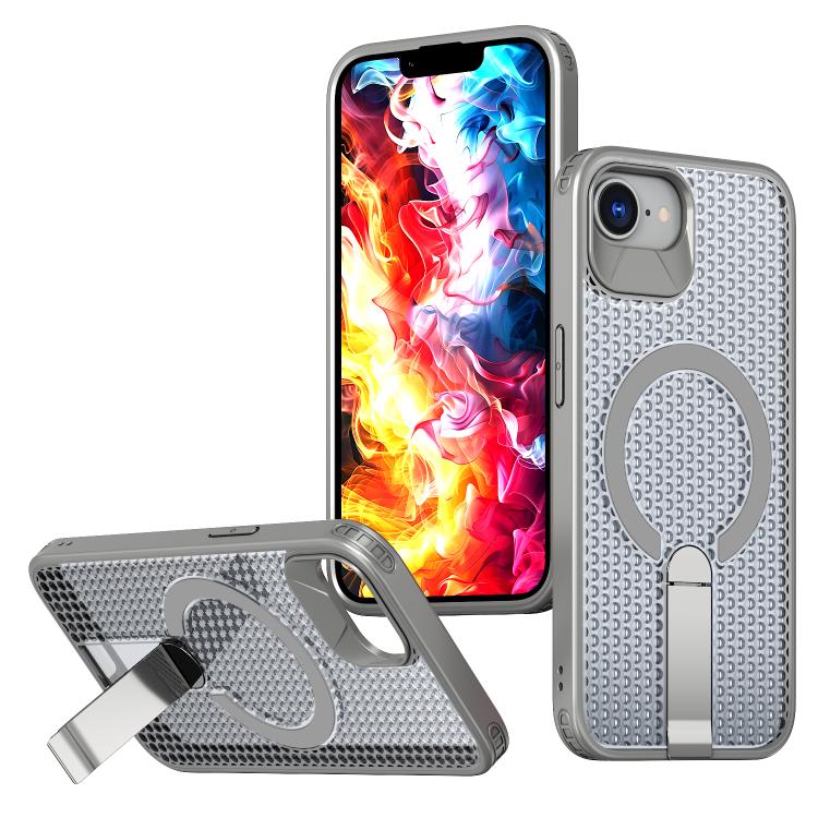 For iPhone 16e kalebol Honeycomb Cooling MagSafe Holder Phone Case(Titanium Grey)
For iPhone 16e kalebol Honeycomb Cooling MagSafe Holder Phone Case(Titanium Grey)